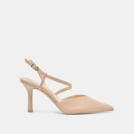 Kamra Beige Leather Heels | Dolce Vita