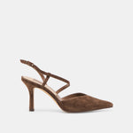 Kamra Dk Brown Suede Heels | Dolce Vita