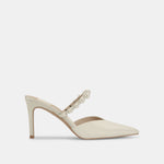 KANIKA Pearl Heels Vanilla Silk | Vanilla Silk Pearl Tapered Heels