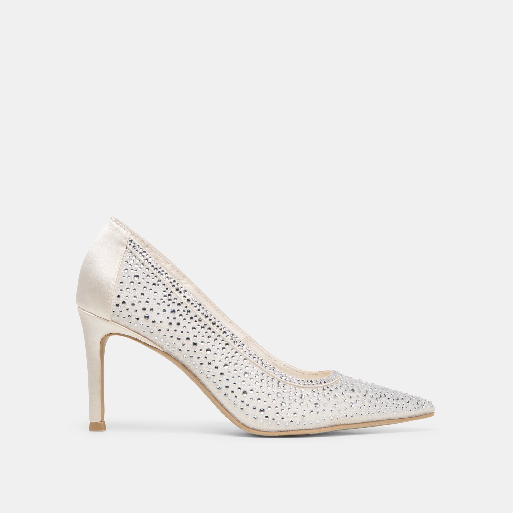 Kashe Crystal White Mesh Heels | Dolce Vita
