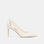 Kelson Pearl True White Leather Heels | Dolce Vita