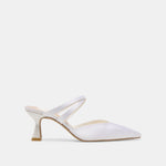 Linore True White Satin Heels | Dolce Vita