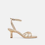 Manji Light Gold Metallic Leather Heels | Dolce Vita