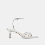 Manji Silver Metallic Leather Heels | Dolce Vita