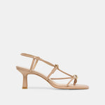 Manji Wide Light Tan Leather Heels | Dolce Vita