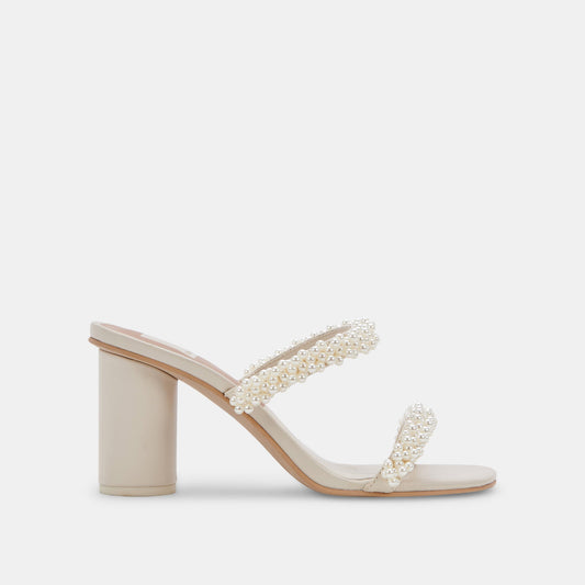 NOEL Heels Vanilla Pearls | Vanilla Pearl Bead Heels