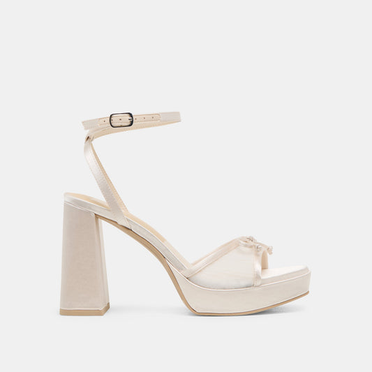Pandor White Tulle Heels | Dolce Vita
