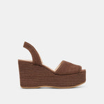 Akera Cocoa Raffia Wedges | Dolce Vita