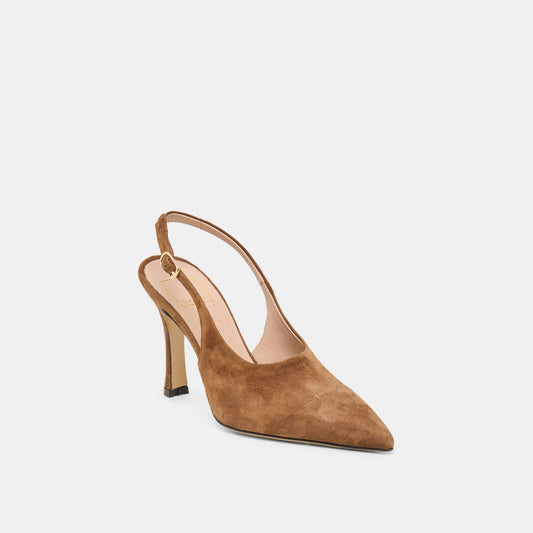 ALINNA HEELS BROWN SUEDE