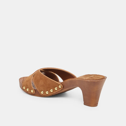 AVERIE HEELS BROWN NUBUCK