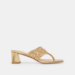 Barlo Gold Woven Stella Heels | Dolce Vita