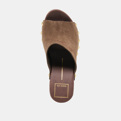 BIRK WEDGES DK BROWN SUEDE