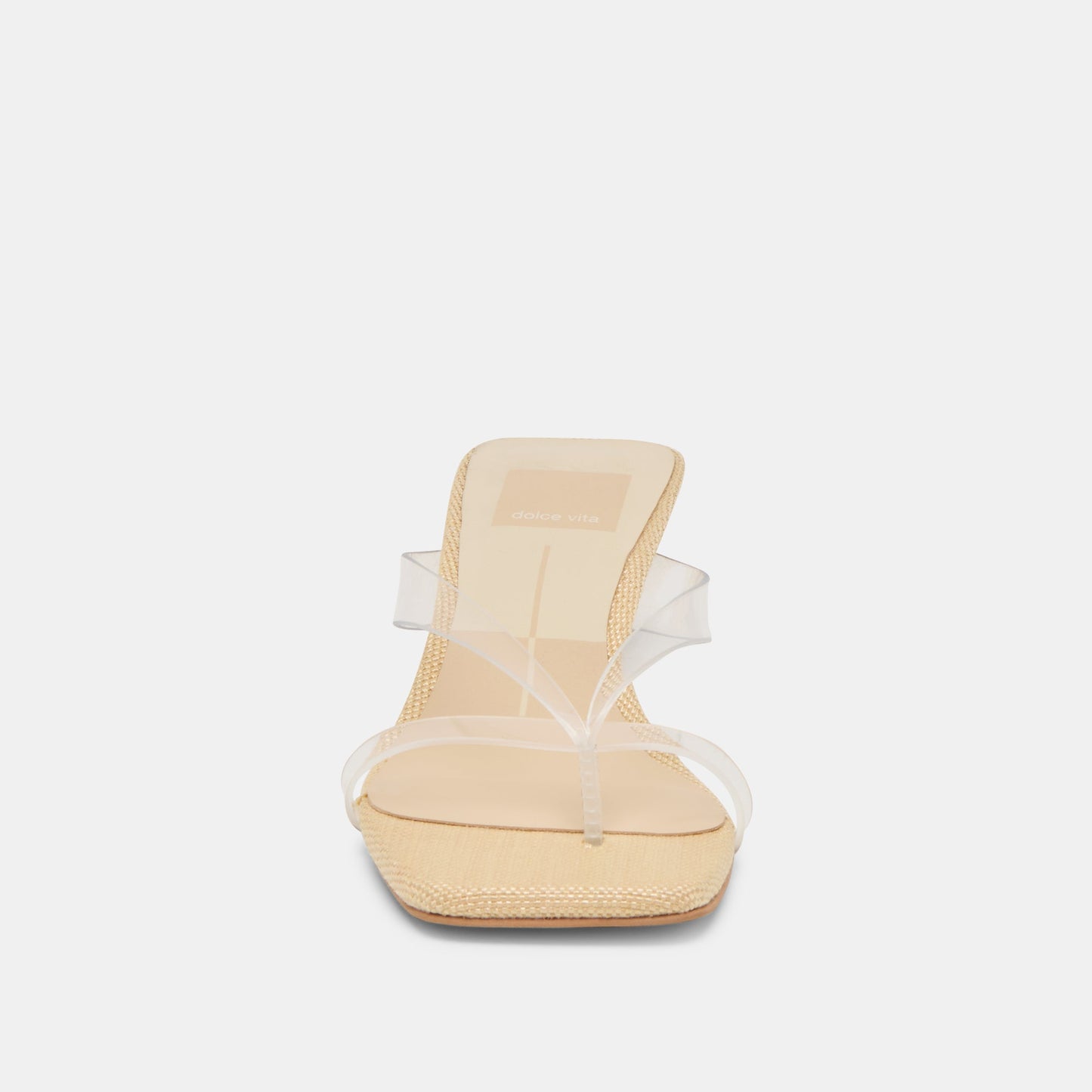 BREVEL VINYL WIDE HEELS CRYSTAL JELLY