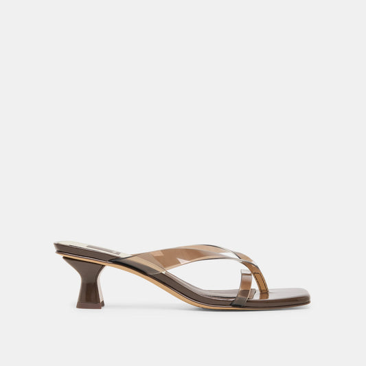 Brevel Vinyl Dk Brown Jelly Heels | Dolce Vita