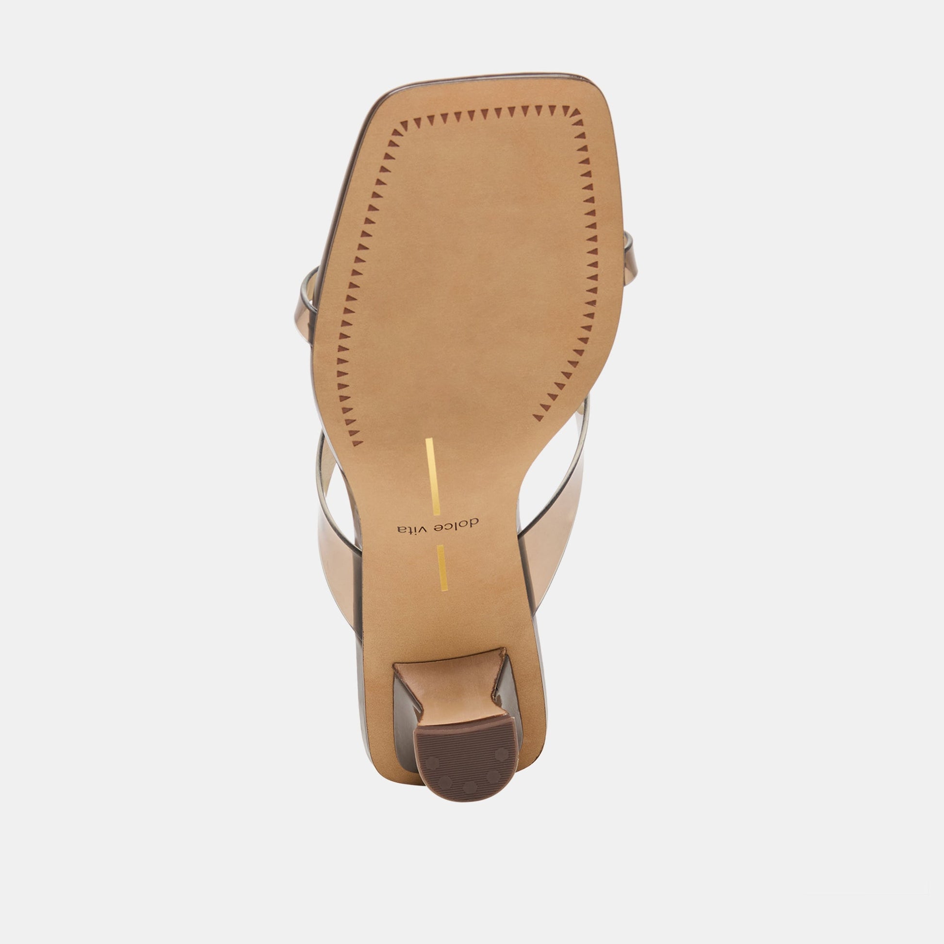 BREVEL VINYL WIDE HEELS DK BROWN JELLY