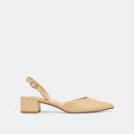 Carel Light Natural Raffia Heels | Dolce Vita
