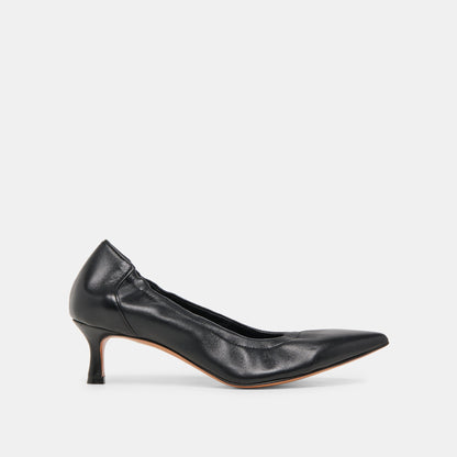 Celtin Black Leather Heels | Dolce Vita