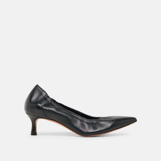 Celtin Black Leather Heels | Dolce Vita