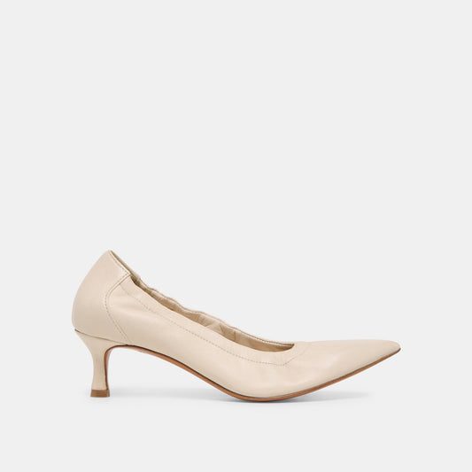 Celtin Off White Leather Heels | Dolce Vita