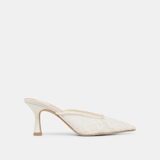 Cleo High True White Lace Heels | Dolce Vita