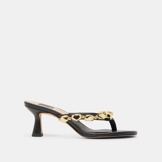 Daksie Black Leather Heels | Dolce Vita
