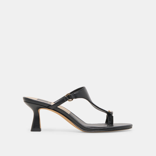 Derrel Black Leather Heels | Dolce Vita