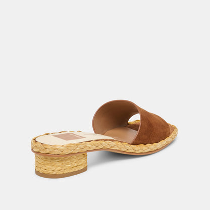 DIXI WIDE SANDALS BROWN SUEDE