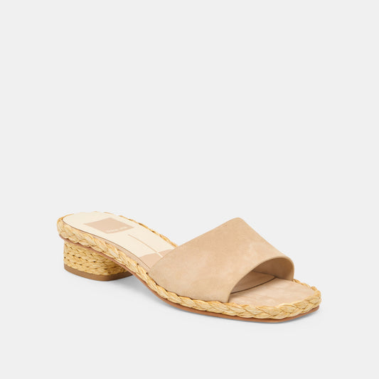 DIXI WIDE SANDALS CAMEL SUEDE