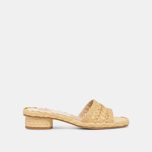 Dixi Lt Natural Cross Hatch Raffia Sandals | Dolce Vita
