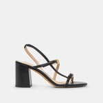 Faye Black Leather Heels | Dolce Vita