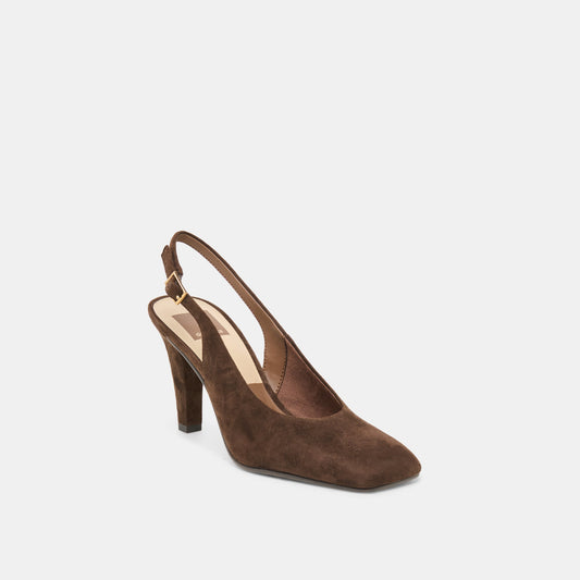 GESSIA HEELS DK BROWN SUEDE
