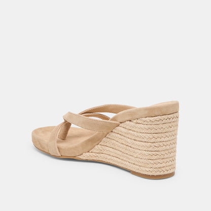 HELAN ESPADRILLE WEDGES CAMEL SUEDE