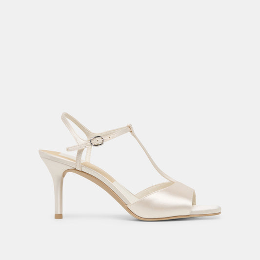 Hilery Off White Satin Heels | Dolce Vita