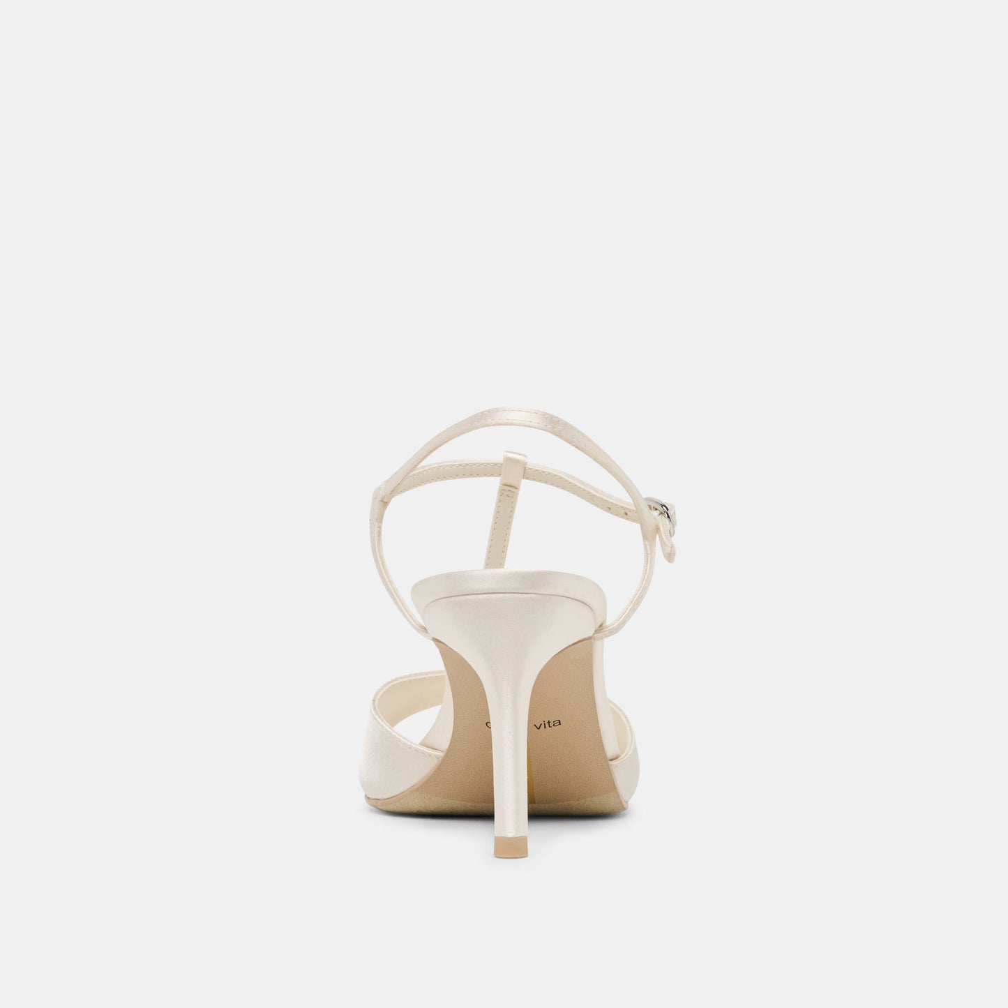 HILERY HEELS OFF WHITE SATIN