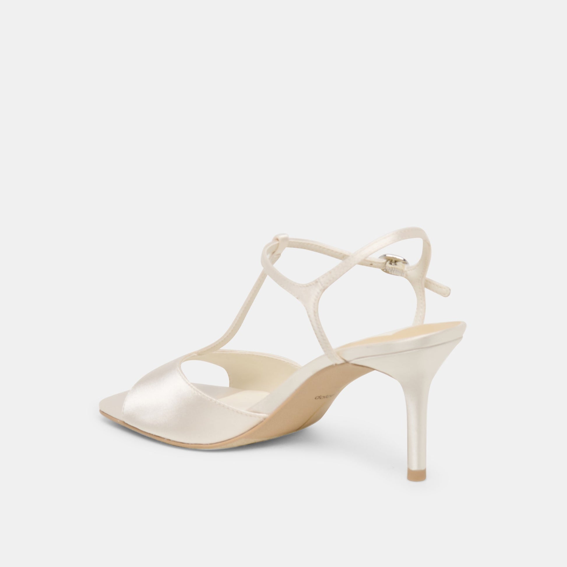 HILERY HEELS OFF WHITE SATIN