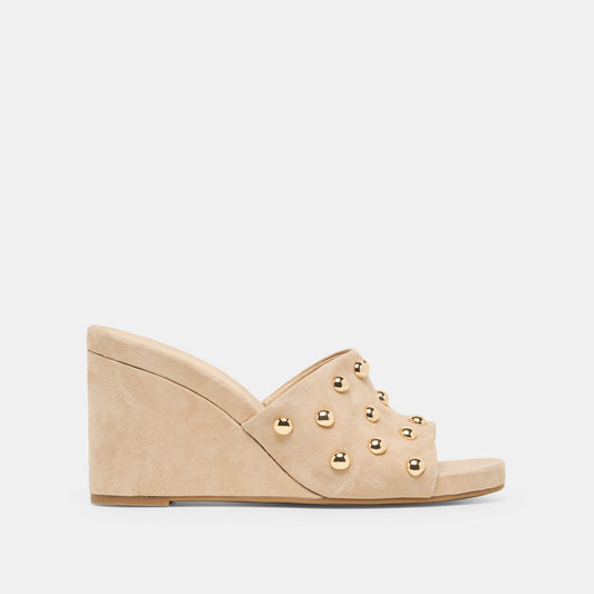 Holta Stud Camel Suede Wedges | Dolce Vita