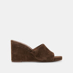 Holta Dk Brown Suede Wedges | Dolce Vita