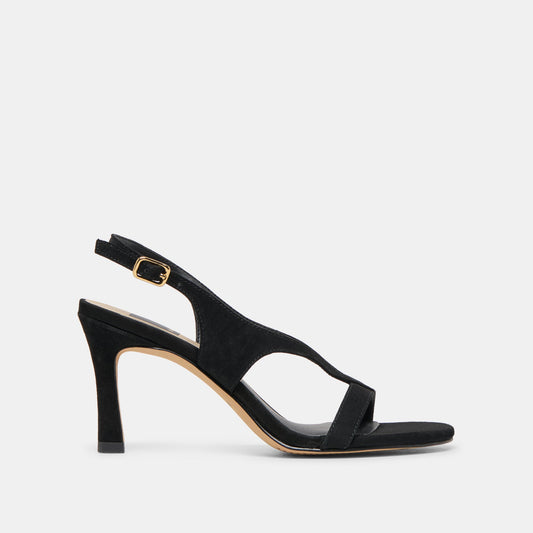 Izela Onyx Suede Heels | Dolce Vita