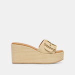 Jilian Lt Natural Raffia Wedges | Dolce Vita