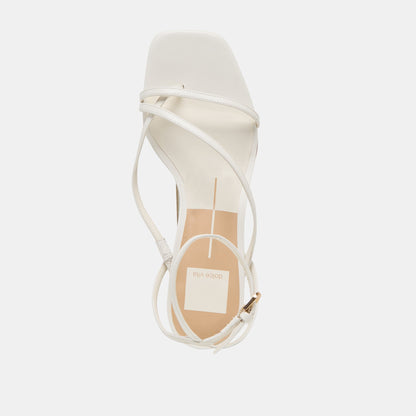 KARLOS WIDE SANDALS TRUE WHITE LEATHER