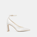 KARSIN True White Satin Bridal Closed-Toe Heels | Dolce Vita