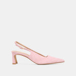 KOKO Pink Suede Slingback Closed-Toe Mid Heels | Dolce Vita