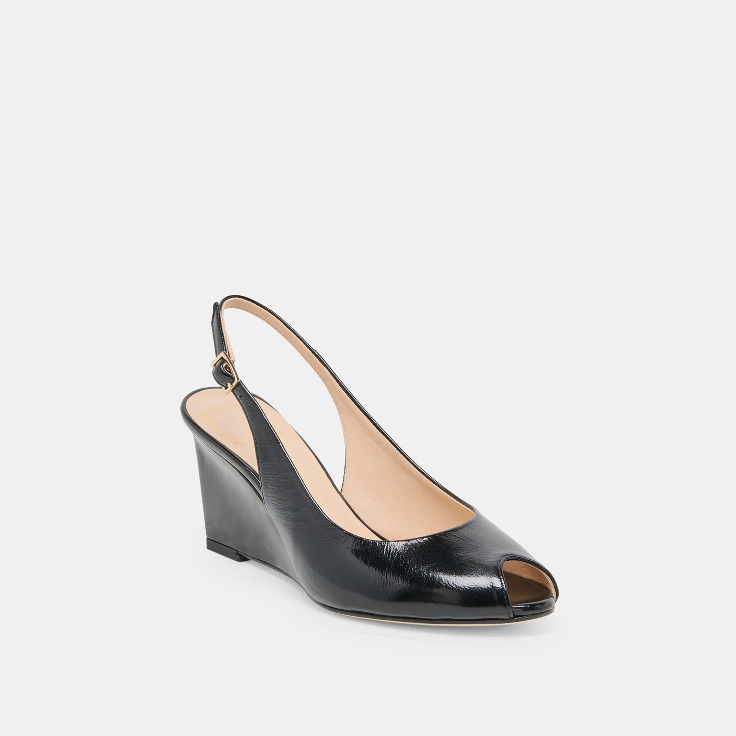 KOLA WEDGES NOIR LEATHER