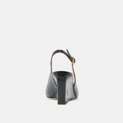 KOLA WEDGES NOIR LEATHER