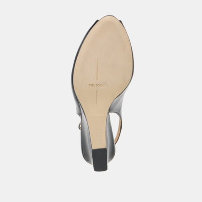 KOLA WEDGES NOIR LEATHER
