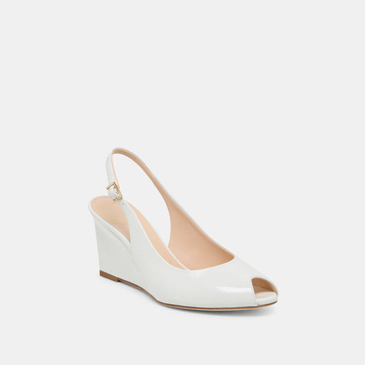 KOLA WEDGES WHITE LEATHER