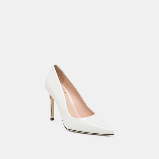 LANKY HEELS WHITE LEATHER