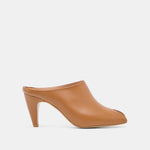 MERY Brown Leather Peep-Toe Heels | Dolce Vita