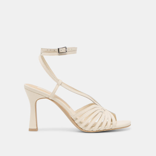 Nivana Off White Crinkle Patent Heels | Dolce Vita
