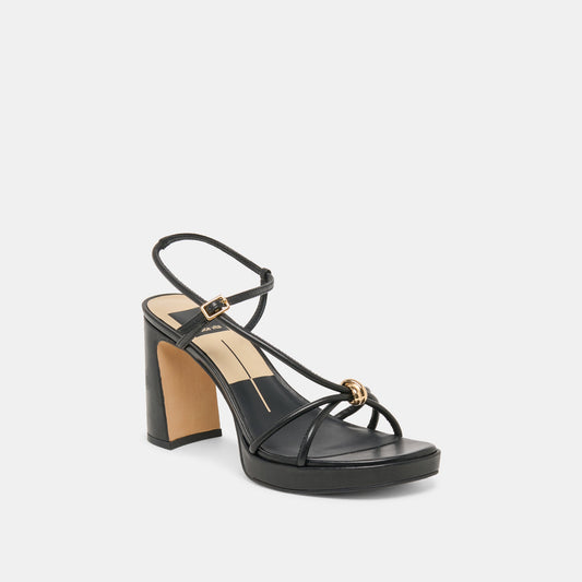 ODETE HEELS BLACK LEATHER